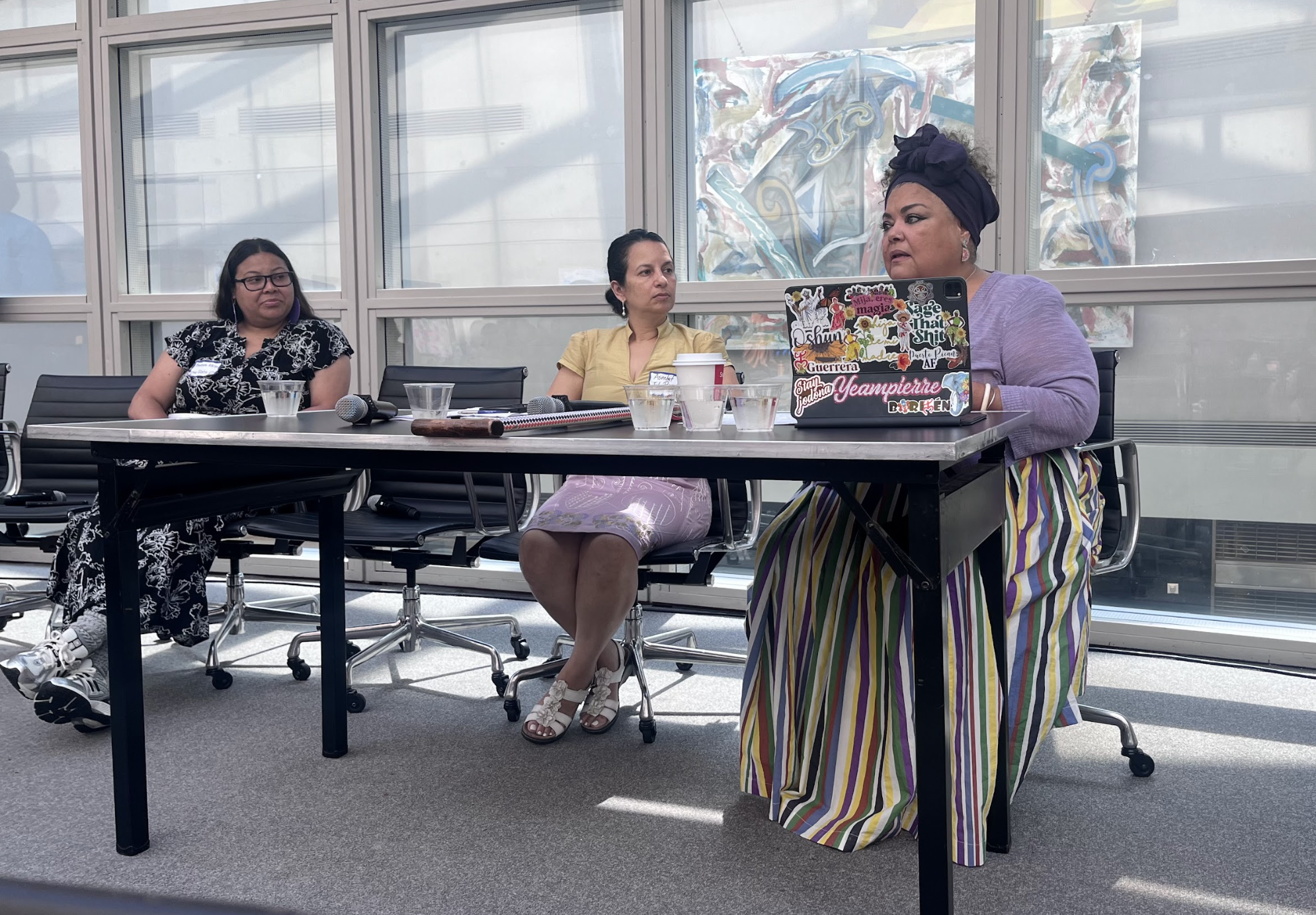 Barbara Alicea (The Point CDC), Asenhat Gomez (El Puente), and Elizabeth Yeampierre (UPROSE).